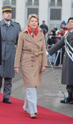 Besuch der Schweizer Pr?sidentin Karin KELLER SUTTER-stock-foto