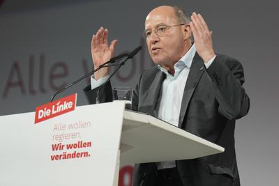 Bundesparteitag, Die Linke, Gregor Gysi-stock-foto