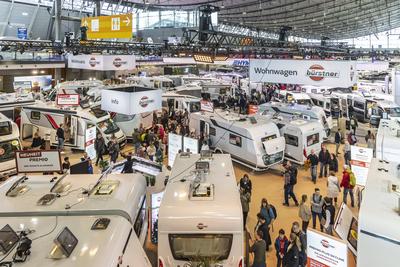 CMT in Stuttgart er?ffnet. Die Messe Caravan - Motor - Touristik gilt als erste Tourismusmesse im Jahr als Indikator f?r-stock-photo