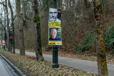GER, Themenbild, Wahlplakate zur Bundestagswahl in Deutschland 2025, Augsburg, 17.01.2025.-stock-photo