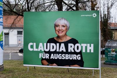 GER, Themenbild, Wahlplakate zur Bundestagswahl in Deutschland 2025, Augsburg, 17.01.2025.-stock-foto