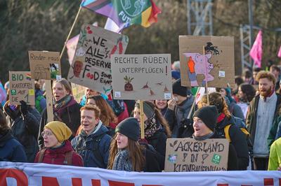 "Wir haben es satt!"-Demonstration für andere Agrarpolitik-stock-foto