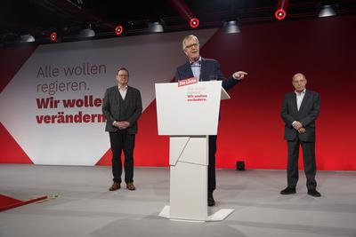 Bundesparteitag, Die Linke, Gregor Gysi, Dietmar Bartsch, Bodo Ramelow-stock-foto