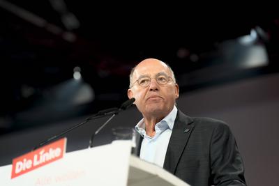 Bundesparteitag, Die Linke, Gregor Gysi-stock-foto
