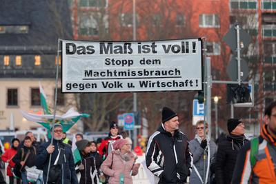 Demo_Freie Sachsen-stock-foto
