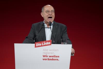 Bundesparteitag, Die Linke, Gregor Gysi-stock-foto