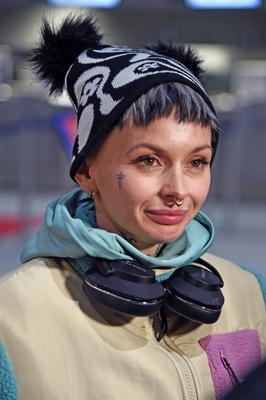 Edith Stehfest - Abflug der Kandidaten der RTL-TV-Show ICH BIN EIN STAR HOLT MICH HIER RAUS (Dschungelcamp) nach Austral-stock-photo