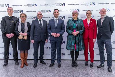 Die Er?ffnung Chemnitz - Kulturhauptstadt Europas 2025-stock-foto