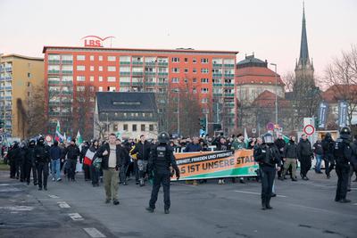 Demo_Freie Sachsen-stock-foto