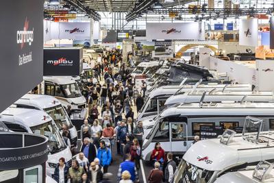CMT in Stuttgart er?ffnet. Die Messe Caravan - Motor - Touristik gilt als erste Tourismusmesse im Jahr als Indikator f?r-stock-photo