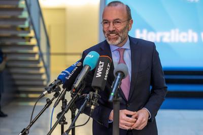 Pressekonferenz EVP, EPP Leader's Retreat-stock-photo