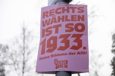 Wahlplakate in Berlin 2025-stock-foto
