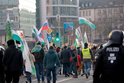 Demo_Freie Sachsen-stock-foto