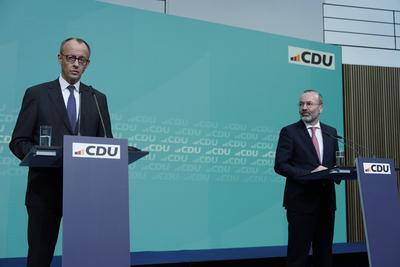 Manfred Weber, Friedrich Merz-stock-photo