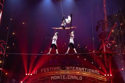 2 eme Spectacle de sélection du 47eme Festival International du cirque de Monte Carlo-stock-photo