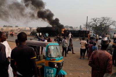 Fuel tanker explosion kills 70 in Nigeria-stock-photo