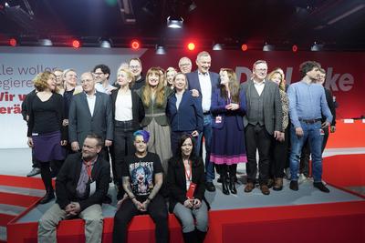 Bundesparteitag, Die Linke, Kandidaten-stock-foto