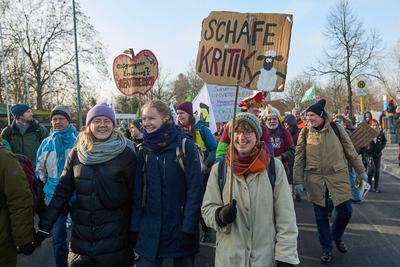 "Wir haben es satt!"-Demonstration für andere Agrarpolitik-stock-foto