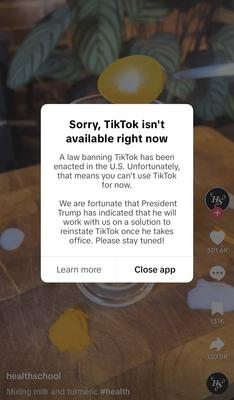 Sorry, tiktok isn't available right now.-stock-foto