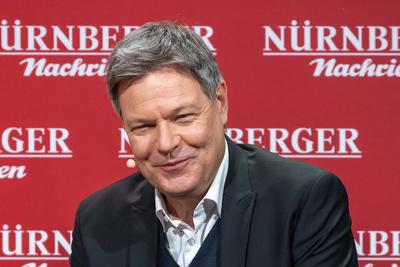 Wirtschaftsminister Robert Habeck im Dialog mit dem VNP, N?rnberg, 19.01.2025-stock-foto