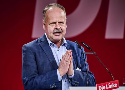 Sonderparteitag Die Linke: Wulf Gallert-stock-foto