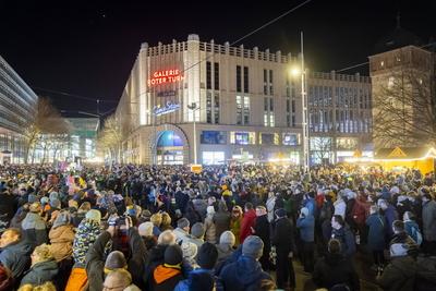 Start ins Kulturhauptstadtjahr in Chemnitz-stock-foto