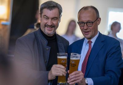 Wei?wurstfr?hst?ck - CDU Wahlkampftour Bundestagswahl 2025-stock-foto