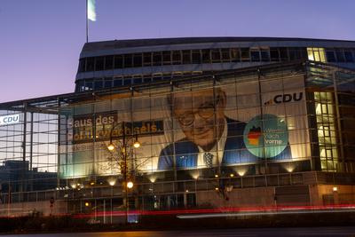 Wahlplakate in Berlin 2025-stock-foto