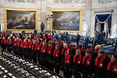 Trump and Vance Swearing-In at the US Capitol-stock-photo