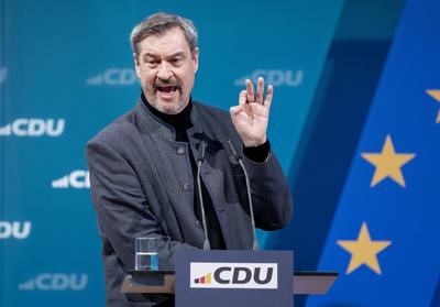 Wei?wurstfr?hst?ck - CDU Wahlkampftour Bundestagswahl 2025-stock-foto