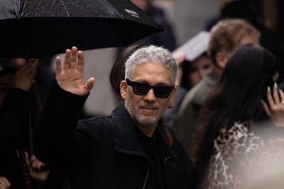 News - Giorgio Armani - Arrivals - Milan Fashion Week - Menswear Fall/Winter 2025-2026-stock-foto