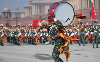 Rehearsal Of Republic Day Parade 2025-stock-foto