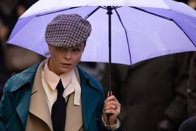 News - Giorgio Armani - Arrivals - Milan Fashion Week - Menswear Fall/Winter 2025-2026-stock-foto