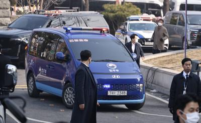 Impeached President Yoon attends impeachment trial hearing in Seoul-stock-foto