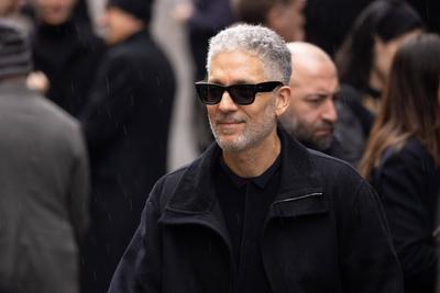 News - Giorgio Armani - Arrivals - Milan Fashion Week - Menswear Fall/Winter 2025-2026-stock-foto