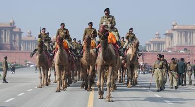 Rehearsal Of Republic Day Parade 2025-stock-foto