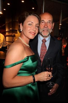 Mandarin Oriental ITB Gala Schauspielerin Katerina Jacob mit LGF Jochen Neumann beim ITB Gala Abend der Mandarin Orient-stock-foto