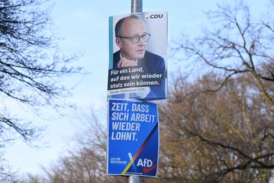 Wahlplakate - Bundestagswahl 2025-stock-foto