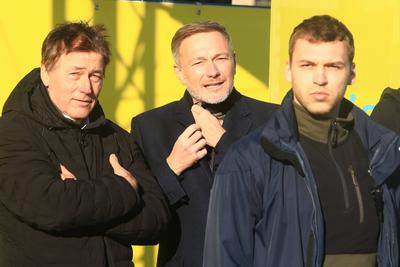 FDP Wahlkampf in Erfurt-stock-foto