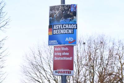 Wahlplakate - Bundestagswahl 2025-stock-foto