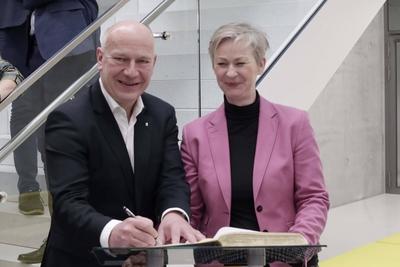 21.01.2025, Berliner im Bezirk Pankow in Berlin, Wissenschafts- und Techcampus Berlin-Buch; BerlinBioCube, Mit seinen bi-stock-foto