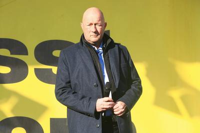 FDP Wahlkampf in Erfurt-stock-foto