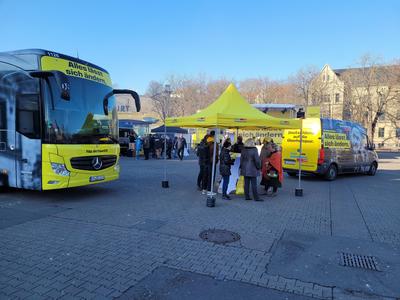 FDP Wahlkampf in Erfurt-stock-foto