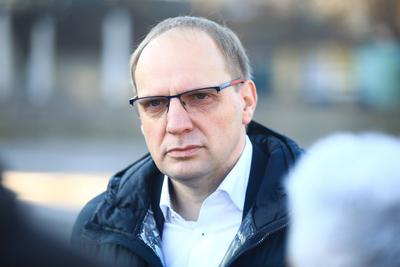 FDP Wahlkampf in Erfurt-stock-foto
