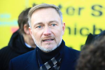 FDP Wahlkampf in Erfurt-stock-foto