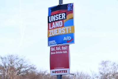 Wahlplakate - Bundestagswahl 2025-stock-foto