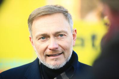 FDP Wahlkampf in Erfurt-stock-foto