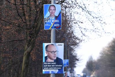 Wahlplakate - Bundestagswahl 2025-stock-photo