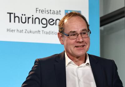 Regierungsmedienkonferenz-stock-foto