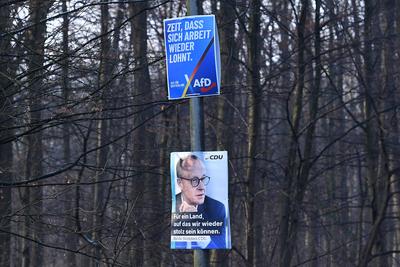 Wahlplakate - Bundestagswahl 2025-stock-photo